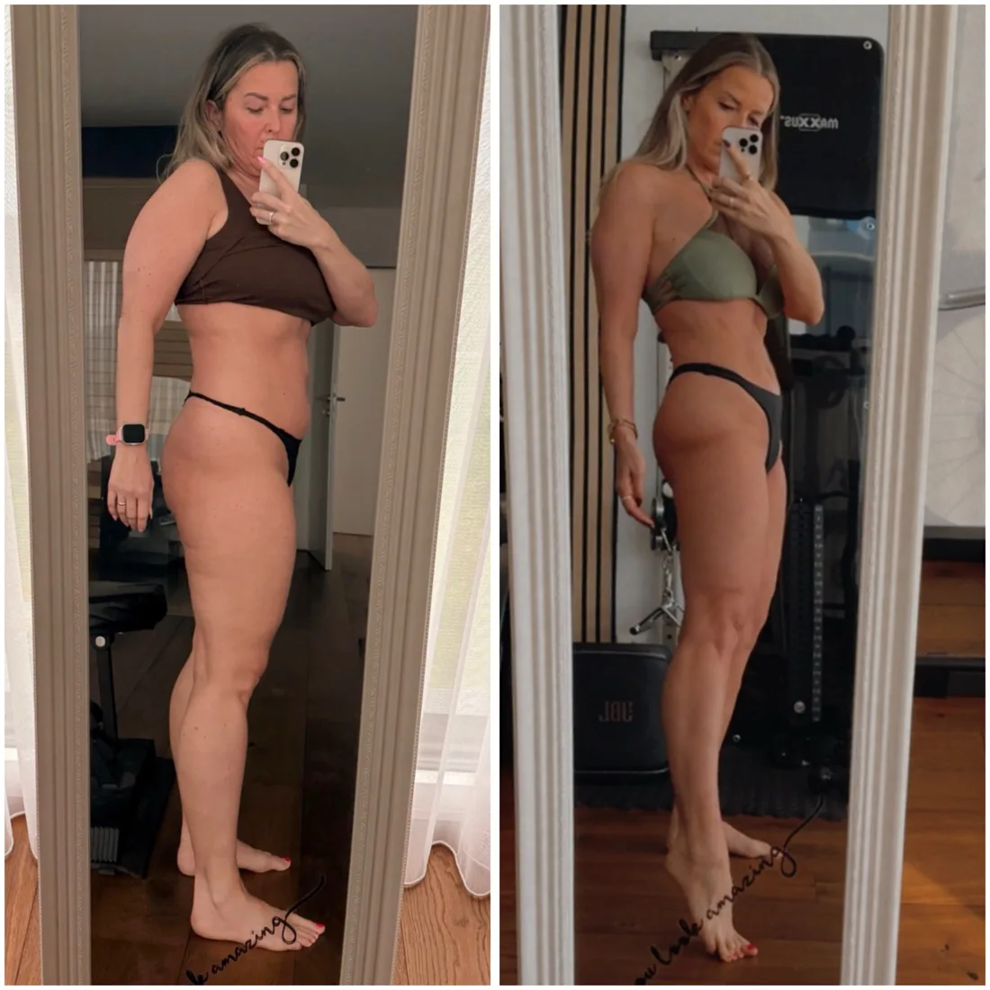Aldona vorher und nachher, minus 14 Kilo